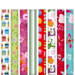 Papel de Regalo Expositor 60 Rollos Surtido 2