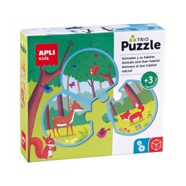Juego Educativo Puzzle Trio Animales y su Habitat Apli Kids
