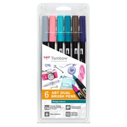 Rotulador Tombow Dual Brush colores vintage 6 ud