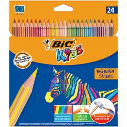 Lápices de Colores Bic Evolution Stripes 24 Colores