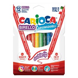 Rotuladores Doble Punta Carioca Birello 12 Colores