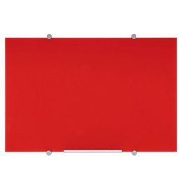 Pizarra Cristal Bi-Office Magnética Roja 90x60cm