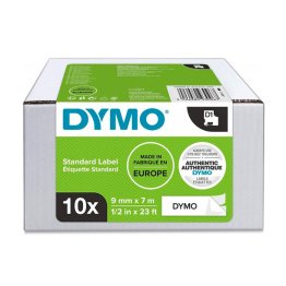 Cinta Dymo D1 9mm x 7m Negro/Blanco Pack 10 ud.