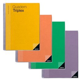 Cuaderno Tríplex Additio Folio Catalán Colores Surtidos