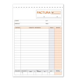 Talonario Facturas Plus Office Natural 145mmx207mm Duplicado 50 Juegos