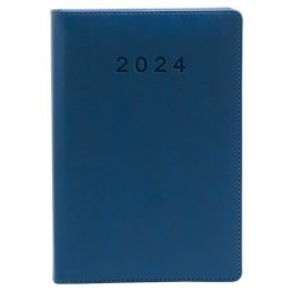 Agenda Plus Altea 2024 Azul B5 Día Página tacto Cuero