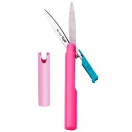 Tijera de Bolsillo Plus 135 mm Rosa