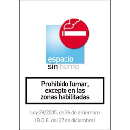 Pictograma Archivo 2000 Prohibido fumar excepto en zonas habilitadas