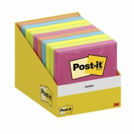 Bloc Notas Adhesivas Z-Notes Post-It 76 x 76mm Colores Surtidos 100 Hojas Caja Cartón