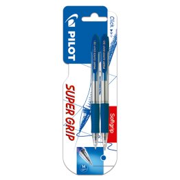 Bolígrafo Tinta Aceite Pilot Super Grip Azul Blíster /2 ud.