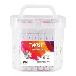 Rotuladores Doble Punta Campus University Twist 60 Colores
