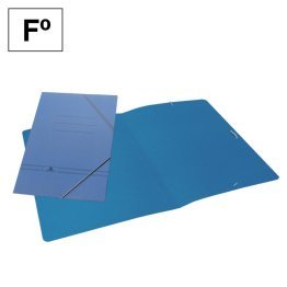 Carpeta con Gomas Karman Folio Sin Solapas Azul