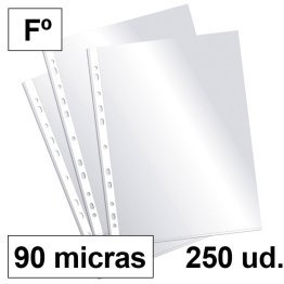 Fundas Multitaladro Plus Office Folio Cristal 90 Micras