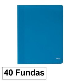 Carpeta Flexible Plus Office A4 Azul 40 Fundas