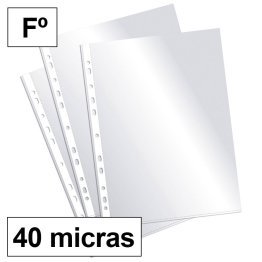Funda Multitaladro Plus Office Folio Cristal 40Micras C/200