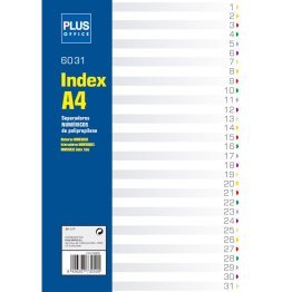 Indice Numérico Plus A4 Plástico 31 Separadores