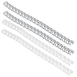 Canutillo metálico Wire-O 6mm blanco 55 hojas 100 ud