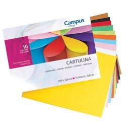 Bloc Cartulinas Campus College Folio 180g. Colores Surtidos