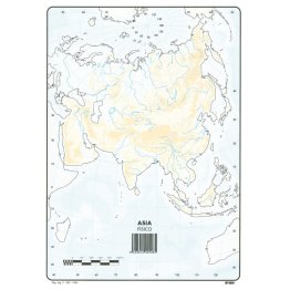 Mapa Mudo Asia Físico