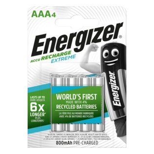 Pilas Recargables Energizer Alcalinas AAA /4 ud
